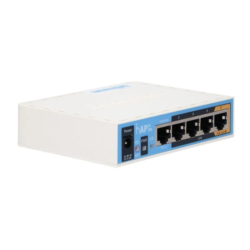 МикроТик hAP ac lite WiFi маршрутизатор, RB952Ui-5ac2nD, Dual Band, 5x RJ45 100Mb/s
