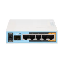 Маршвратор WiFi MikroTik hAP ac, RB962UiGS-5HacT2HnT, Двухдиапазонный, 5x RJ45 1000Mb/s, 1x SFP, 1x PoE