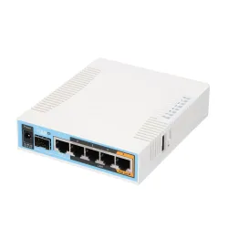 Маршвратор WiFi MikroTik hAP ac, RB962UiGS-5HacT2HnT, Двухдиапазонный, 5x RJ45 1000Mb/s, 1x SFP, 1x PoE