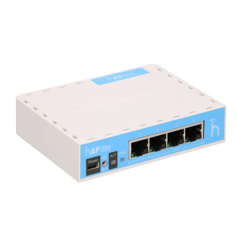 MikroTik hAP lite WiFi Yönlendirici, RB941-2nD, 2,4GHz, 4x RJ45 100Mb/s
