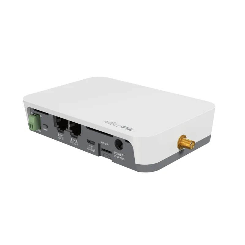 MikroTik KNOT | Gateway de IoT | RB924iR-2nD-BT5&BG77&R11e-LR8, Wi-Fi 4, 2x RJ45 100Mb/s, Nano SIM, RS485, microUSB