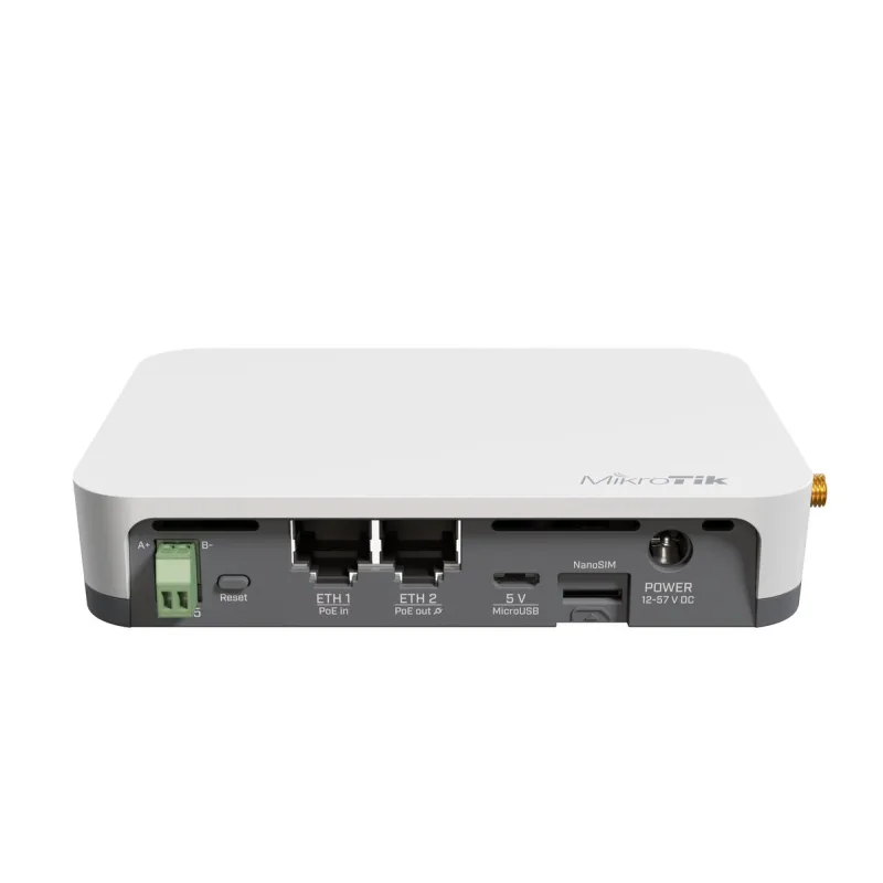 MikroTik KNOT | IoT Gateway | RB924iR-2nD-BT5&BG77&R11e-LR8, Wi-Fi 4, 2x RJ45 100Mb/s, Nano SIM, RS485, microUSB