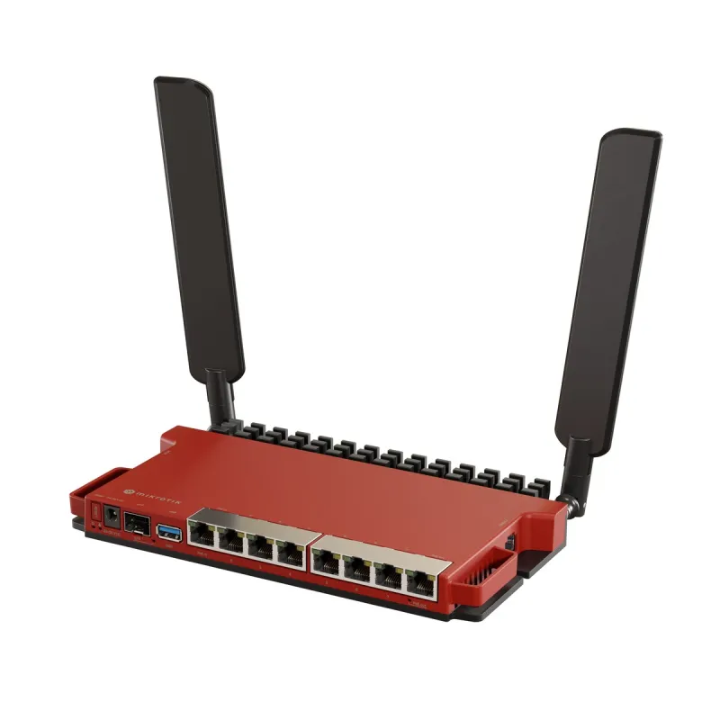 MikroTik L009 | Roteador Wi-Fi | L009UiGS-2HaxD-IN, 2,4GHz, AX600 Wi-Fi6, 8x RJ45 1000Mb/s, 1x 2.5Gb/s SFP