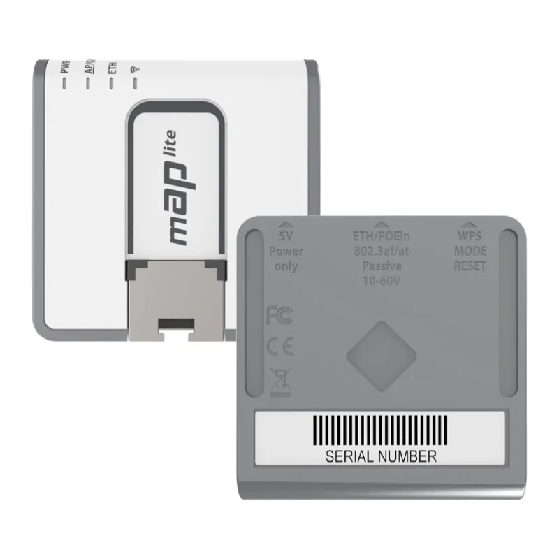 MikroTik mAP lite | Punto di accesso | RBmAPL-2nD, 2x2 MIMO, 2,4GHz, 1x RJ45 100Mb/s