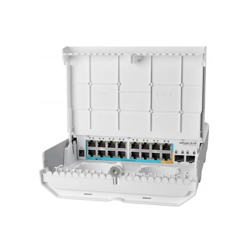 MikroTik netPower 15FR CRS318-1Fi-15Fr-2S-OUT Anahtar, 16x RJ45 100Mb/s, 2x SFP