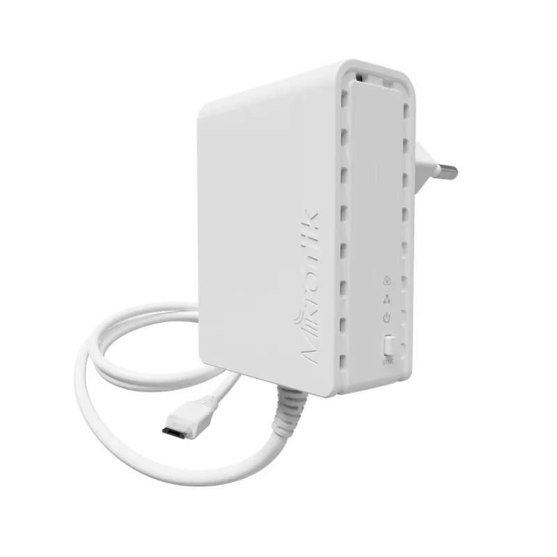 Блок питания Mikrotik PWR-LINE 7400 microUSB, для hAP mini, hAP lite, европейская вилка