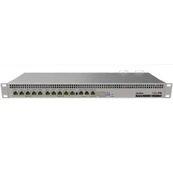 MikroTik Router RB1100AHx4 Dude Edition, 13x RJ45 1000Mb/s, 1x microSD, 2x SATA, 2x M.2, 60GB disk dahil