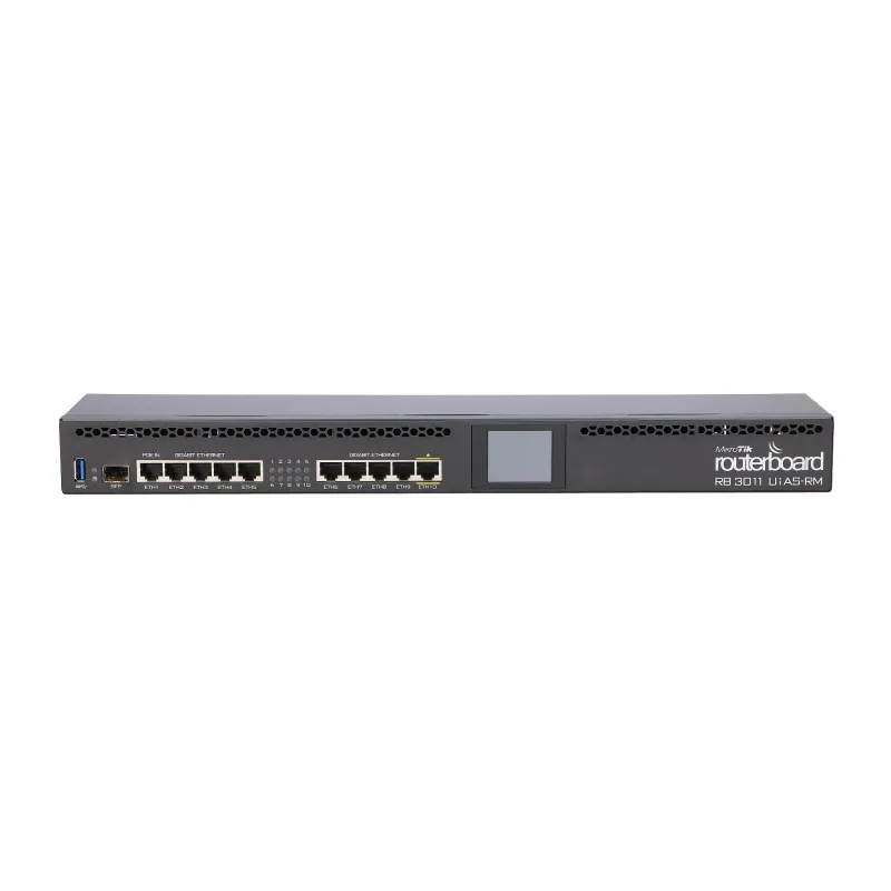 MikroTik Router RB3011UIAS-RM, 10x RJ45 1000Mb/s, 1x SFP, 1x USB
