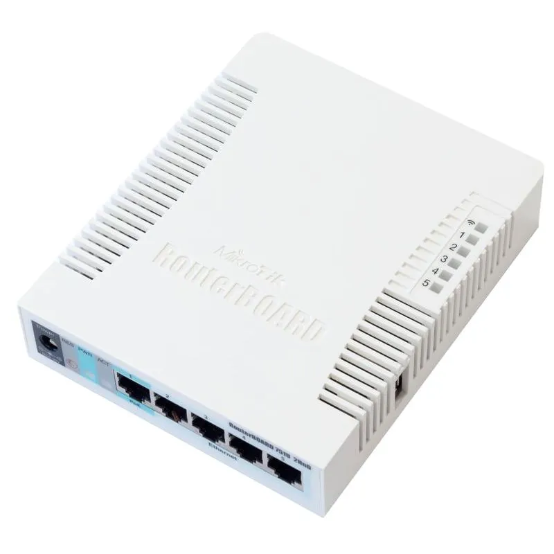 MikroTik RB751G-2HnD | WiFi Router | 2,4GHz, 5x RJ45 1000Mb/s, 1x USB