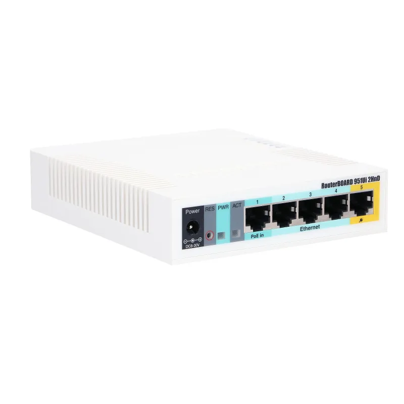 MikroTik RB951Ui-2HnD | Router WiFi | 2,4GHz, 5x RJ45 100Mb/s, 1x USB