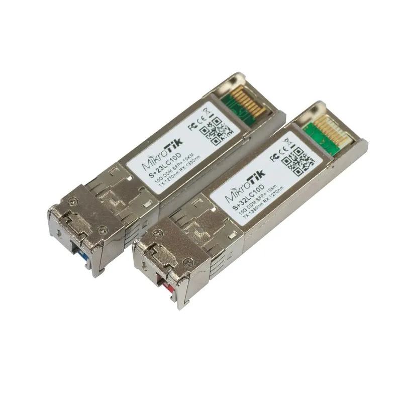 MikroTik S+2332LC10D | SFP+ Módulo | 10Gb/s, LC/UPC, 10km, Pair (RB/S+23LC10D + RB/S+32LC10D)