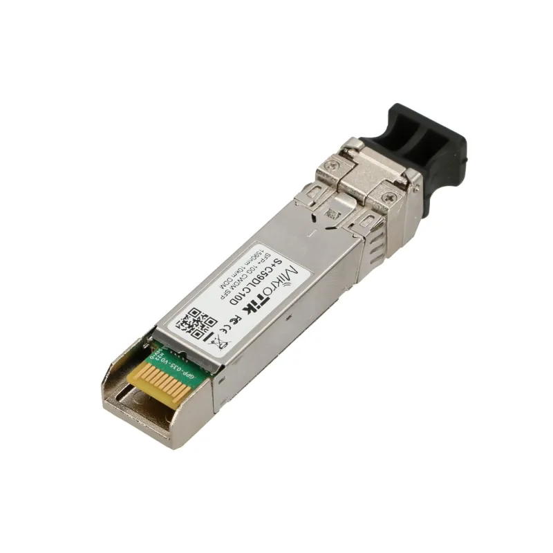 MikroTik SFP+ Modülü S+C59DLC10D, CWDM, 10Gb/s, 1590nm, 2x LC, 10km, DDM, Tek Mod