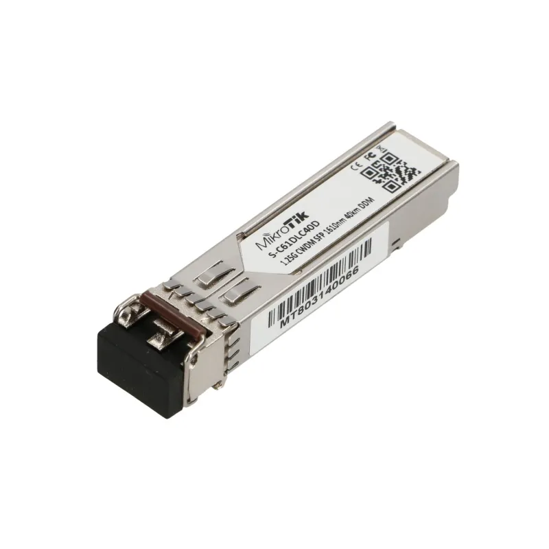 MikroTik SFP Modülü S-C61DLC40D, CWDM, 1,25Gb/s, 1610nm, 2x LC, 40km, DDM, Tek Mod
