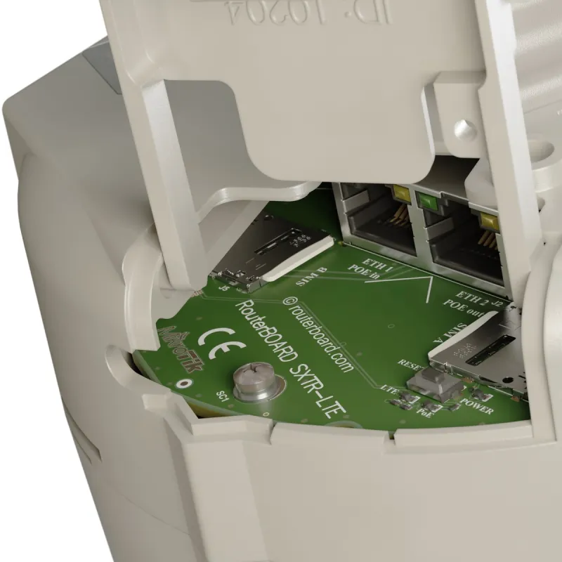 MikroTik SXT LTE6 Kiti (2023) LTE Yönlendirici, SXTR&FG621-EA, 300Mb/s LTE, 2x RJ45 100Mb/s, 1x miniPCI-e, 2x SIM