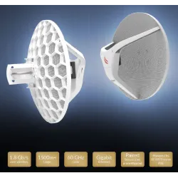 MikroTik Wireless Wire Dish | Radiolinea | RBLHGG-60adkit, 60GHz, 1x RJ45 1000Mb/s