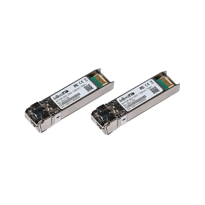 Модуль SFP/SFP+/SFP28 MikroTik XS+2733LC15D, 1/10/25Gb/s, SM, 15км, 1270нм + 1330нм