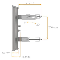 Mimosa N5-45X2 Sektör Anteni, 19dBi, 45 Derece, 4,9-6,4 GHz, 2x N-dişi