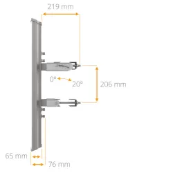 Mimosa N5-45X4 | Antenna settoriale per A5C | 22dBi, 45st, 4,9-6,4 GHz, Beamforming, 4x N-female