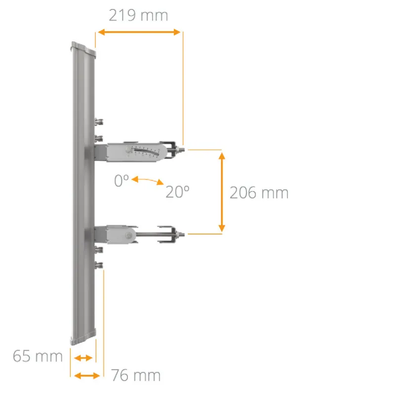 Mimosa N5-45X4 Sektör Anteni, 22dBi, 45 Derece, 4,9-6,4 GHz, Beamforming, 4x N-female