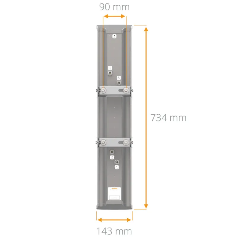 Mimosa N5-45X4 | Antena sectorial | 22dBi, 45st, 4,9-6,4 GHz, Beamforming, 4x N-hembra