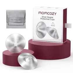 Momcozy 999 Silver Nipple Shield L 2-Pack | Srebrne Osłonki na Sutki | 55mm