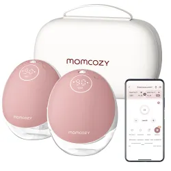 Momcozy M9 Double Electric Breast Pump Red, 150ml
