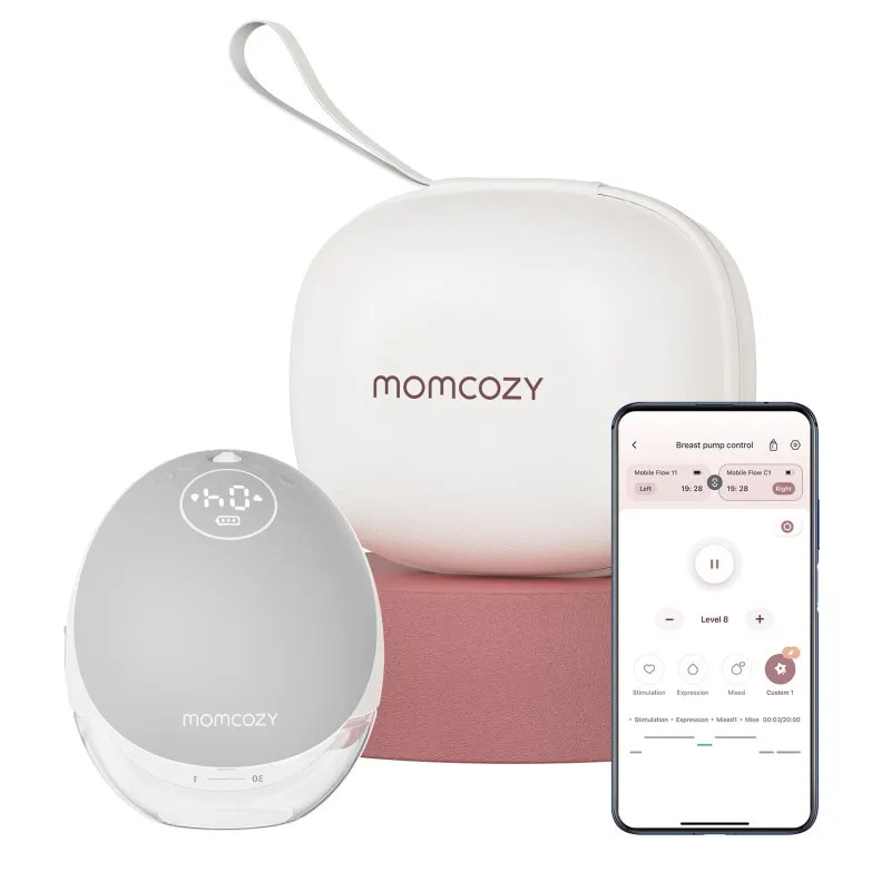 Momcozy M9 Einzelner elektrischer Milchpumpen Grau, 150ml