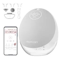 Elektrická odsávačka mléka Momcozy M9 Jednoduchá Šedá, 150ml