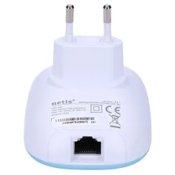 Netis E1+ WiFi Sinyal Genişletici, 300Mb/s, 2.4GHz, 1x RJ45 100Mb/s, Mavi