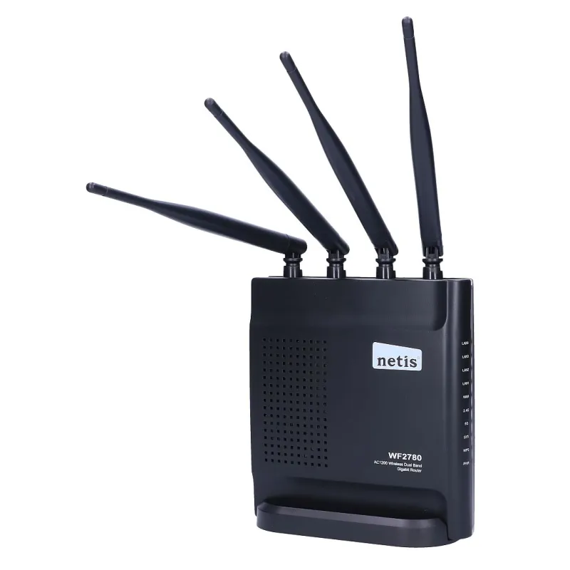 Роутер WiFi Netis WF2780, AC1200, Dual Band, 5x RJ45 1000Mb/s