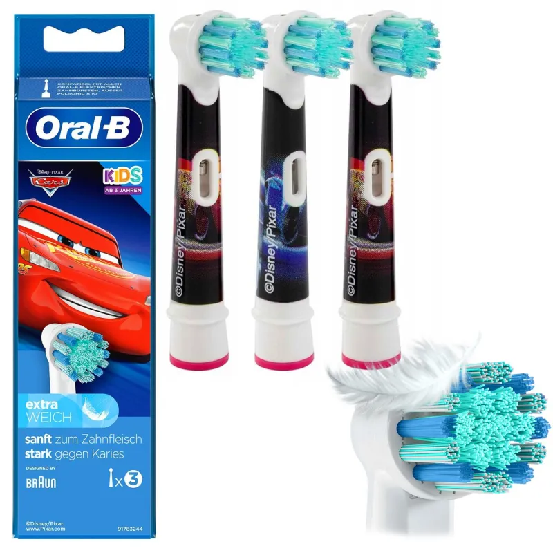 Náhradní hlavy pro kartáček Oral-B Cars, 3 kusy