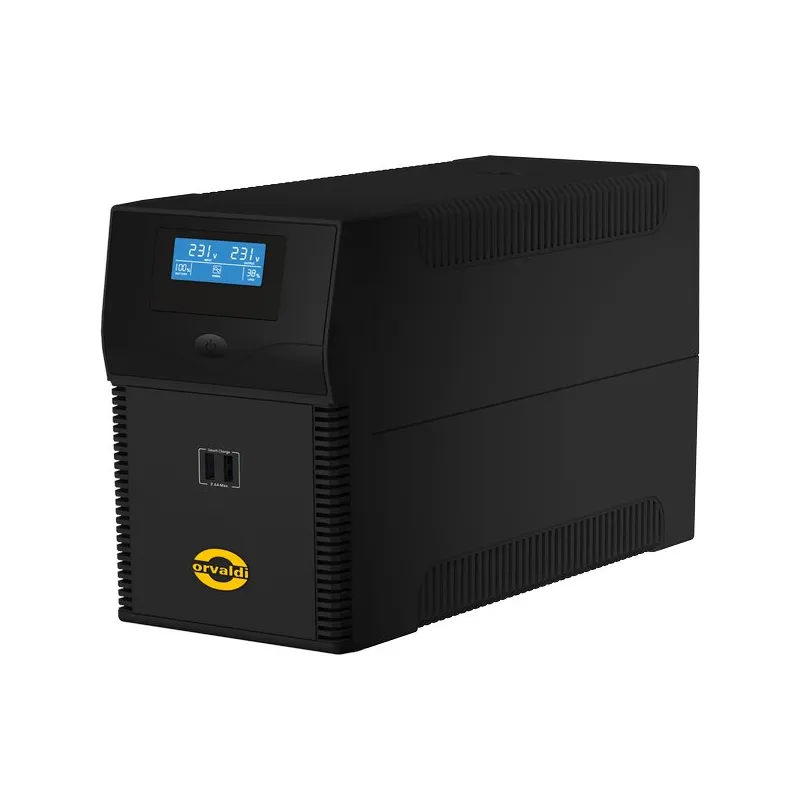 Источник бесперебойного питания Orvaldi i1000LCD USB, UPS, 1000VA/600W, 2x 7Ah