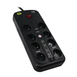 Multipresa Orvaldi ORV-8PL 4xUSB2.0, protezione da sovratensioni 3000J, 8 prese, 4x USB, 3m