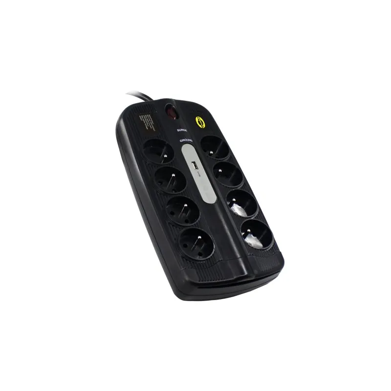 Orvaldi ORV-8PL USB 3.0 | Listwa zasilająca | przeciwprzepięciowa 4500J, 8 gniazd, 1x USB, 3m