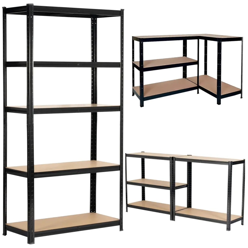 Extralink Metallregal für Lager 180x90x40 Schwarz