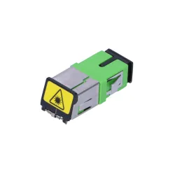Extralink SC/APC | Adaptador | Monomodo, Simplex, tapa metal sin oreja, verde
