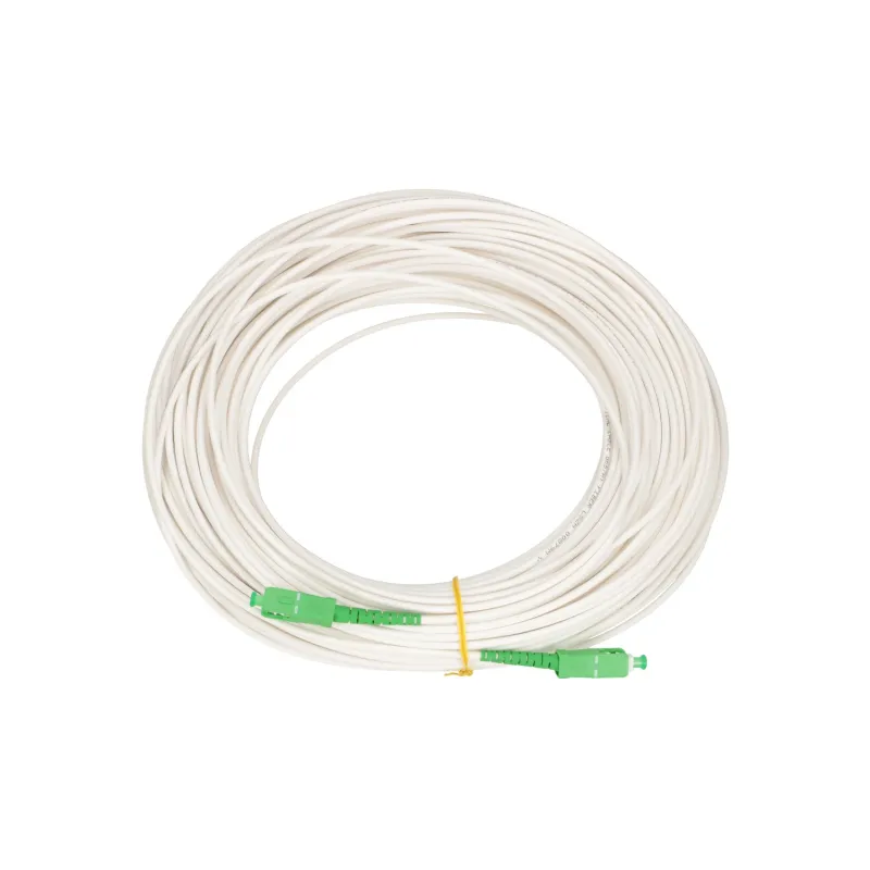 Extralink SC/APC-SC/APC | Patchcord | LSOH, Single mode, Simplex, G.657A2, 3mm, 10m, white