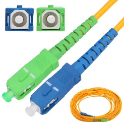 Extralink SC/APC-SC/UPC | Patchkabel | Einzelmodus, Simplex, G652D, 3mm, 1m