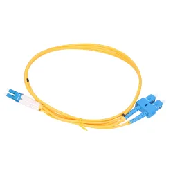 Extralink SC/UPC-LC/UPC | Patchcord | PVC, Monomodale, Duplex, G652D, 3mm, 2m