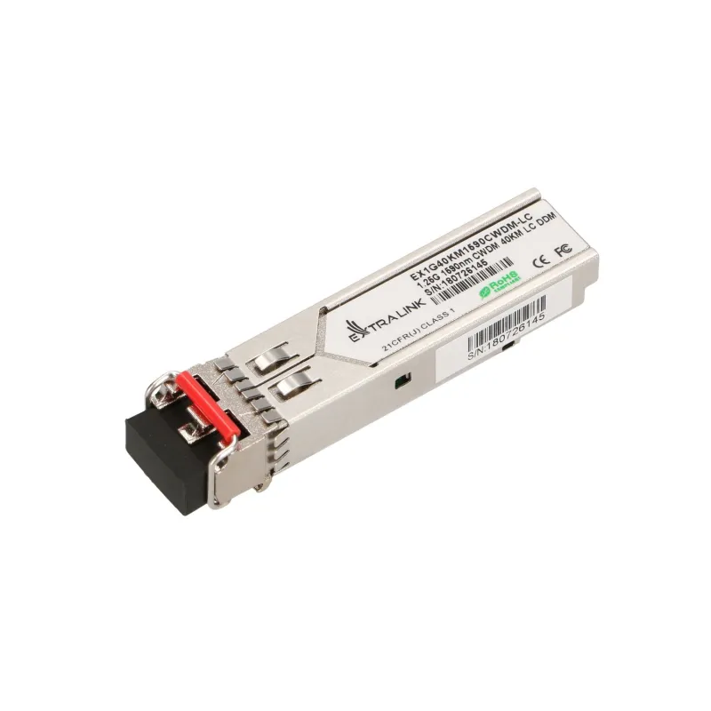 Модуль SFP CWDM Extralink SFP 1.25G, 1.25Gbps, 1590nm, однорежимный, 40km, LC, DOM