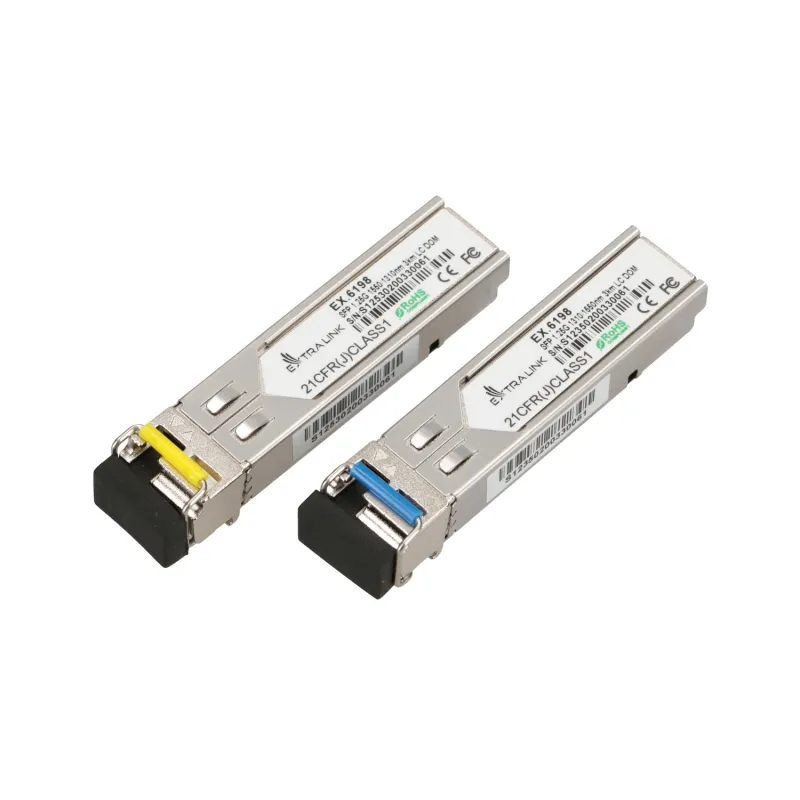 Extralink SFP 1.25G | SFP WDM Module | 1,25Gbps, 1310/1550nm, single mode, 3km, LC, DOM, pair
