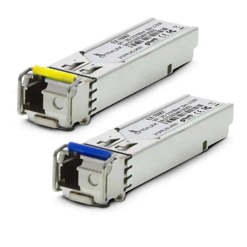 Модуль SFP WDM Extralink SFP 1.25G, 1.25Gbps, 1310/1550nm, одномодовый, 20km, LC, DOM, пара, предназначенный для HP/Aruba