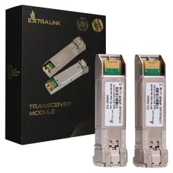 Extralink SFP+ 10G 2-pack | Moduł SFP+ | 10Gbps, LC/UPC, 1310nm, 10km, single mode, DOM