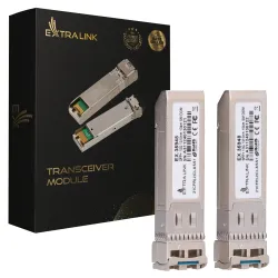 Extralink SFP+ 10G 1310nm 2-pack | SFP+ Modul | Einzelmodus, LC, 10km, speziell für HP/ARUBA