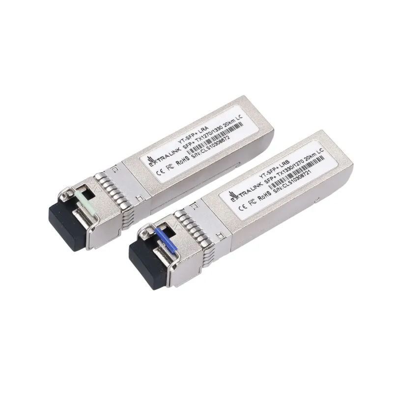 Extralink SFP+ 10G | SFP+ WDM Module | 10Gbps 1270/1330nm, single mode, 20km, LC, DOM, pair, dedicated for HP/ARUBA
