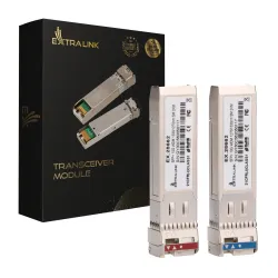Extralink SFP+ 10G | Moduł SFP+ WDM | 10Gbps 1270/1330nm, single mode, 2km, para