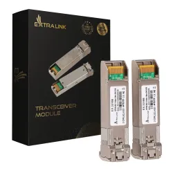 Extralink SFP28 25G 2-Pack | SFP28 Module | 25Gbps, LC/UPC Duplex, 1310nm, 10km, single mode, DOM