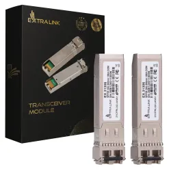 Модуль SFP28 Extralink SFP28 25G 2-Pack, 25Gbps, LC/UPC Duplex, 850nm, 100m, Мульти Режим, DOM