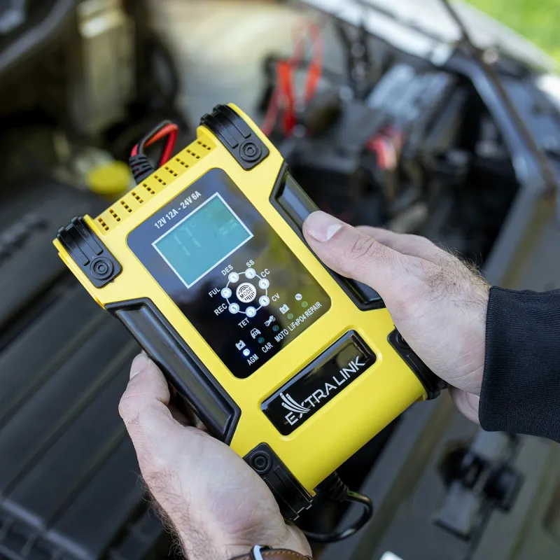 Extralink Shango Smart Battery Charger | Usměrňovač | 100 - 240VAC, 12V 12A, 24V 6A