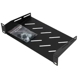 Extralink Shelf 1U | Shelf for 10" rack cabinets | black